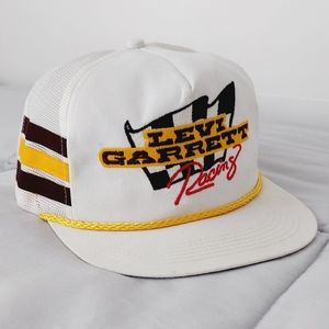 Vtg 80's LEVI GARRETT Racing Snapback Trucker Hat